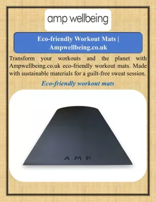 Eco-friendly Workout Mats   Ampwellbeing.co.uk