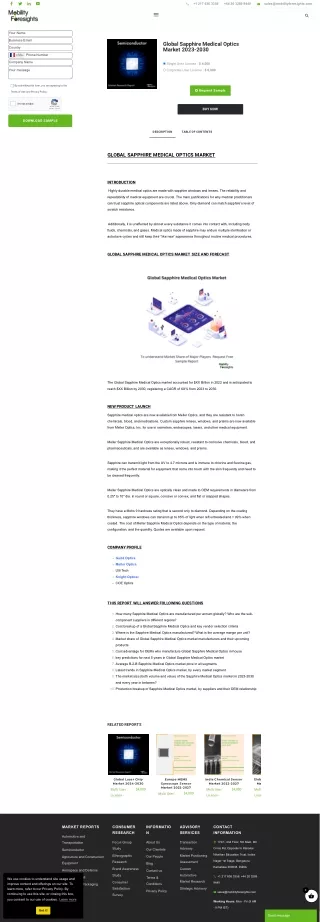 Global Sapphire Medical Optics Market Trend
