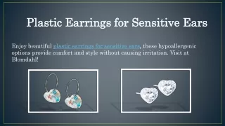 Plastic Earrings for Sensitive Ears