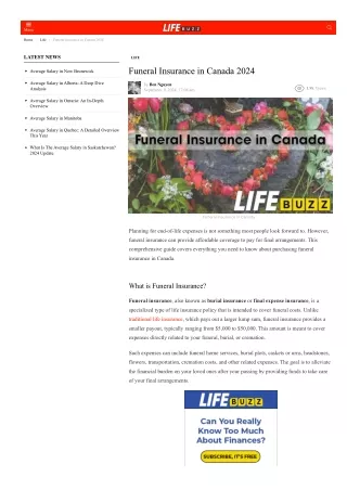 Digital Tools for Comparing Funeral Insurance in Canada