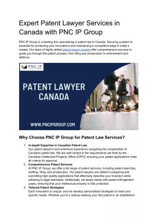 patent lawyer canada