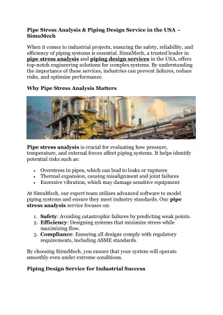 Pressure Equipment Design