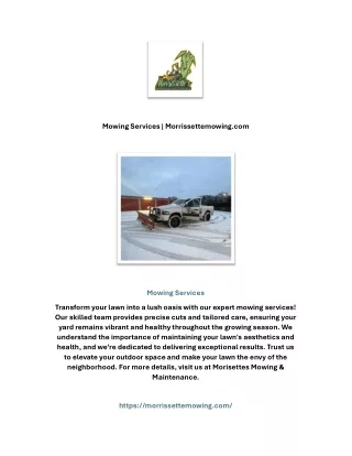 Mowing Services | Morrissettemowing.com