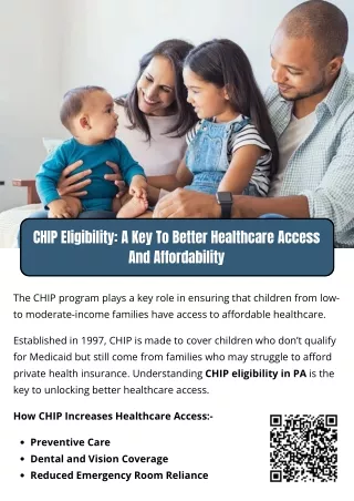 CHIP Eligibility: A Key To Better Healthcare Access And Affordability