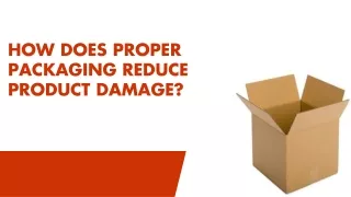 How does proper packaging reduce product damage ?