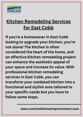 Innovative Kitchen Remodeling Services in East Cobb