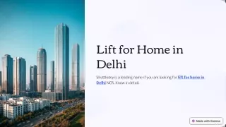 Lift for Home in Delhi