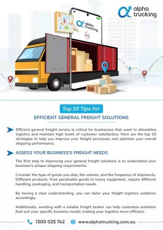 Top 10 Tips for Efficient General Freight Solutions