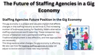 The Future of Staffing Agencies in a Gig Economy