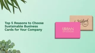 Top 5 Reasons to Choose Sustainable Business Cards