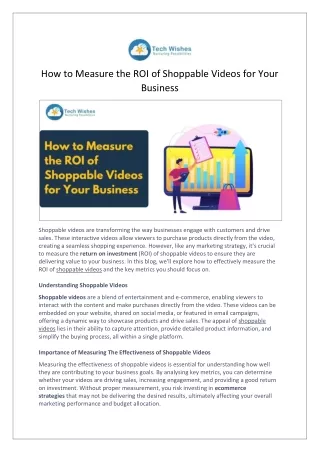 How to Measure the ROI of Shoppable Videos for Your Business