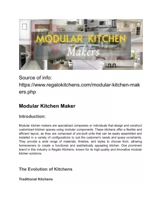 Modular Kitchen Maker