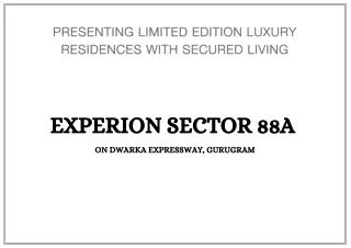 Experion Sector 88A Gurgaon PDF