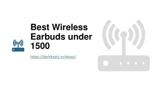 Best Wireless Earbuds under 1500