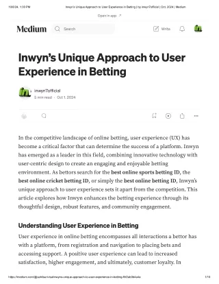 Inwyn’s Unique Approach to User Experie...by inwyn7official _ Oct, 2024 _ Medium