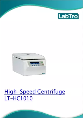 High-Speed Centrifuge LT-1010
