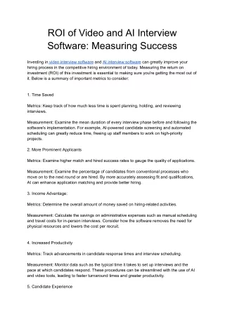 ROI of Video and AI Interview Software_ Measuring Success