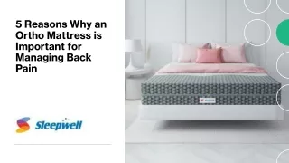 5 Reasons Why an Ortho Mattress is Important for Managing Back Pain