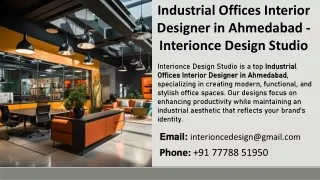 Industrial Offices Interior Designer in Ahmedabad - Interionce Design Studio