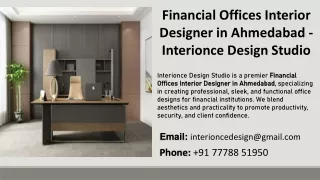 Financial Offices Interior Designer in Ahmedabad - Interionce Design Studio