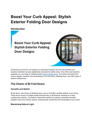Boost Your Curb Appeal_ Stylish Exterior Folding Door Designs