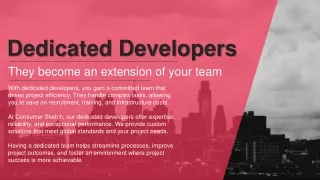 Empower Your Project with Dedicated Developers in India