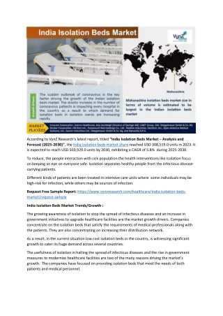 India Isolation Beds Market Qualitative Insights On Application 2030