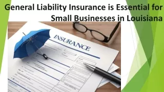 General Liability Insurance is Essential for Small Businesses in Louisiana