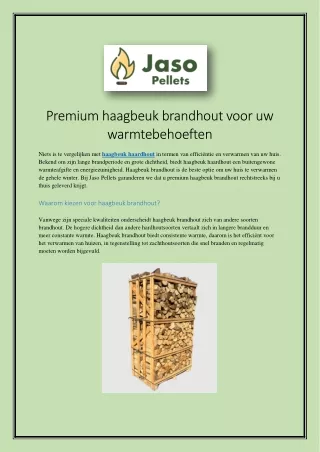 Premium haagbeuk brandhout voor uw warmtebehoeften