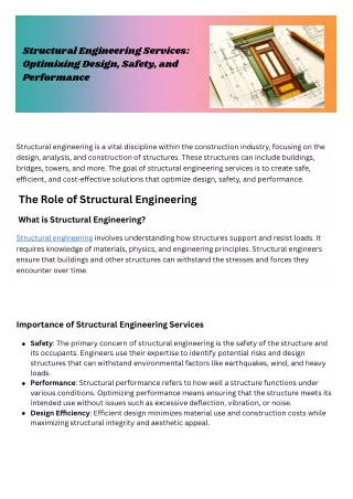 Structural Engineering Services in USA