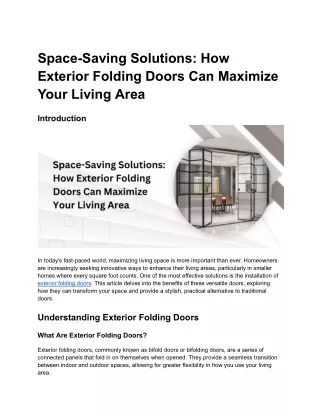 Space-Saving Solutions_ How Exterior Folding Doors Can Maximize Your Living Area