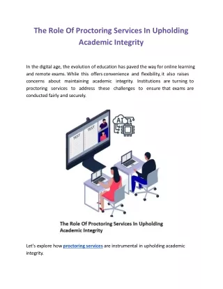 The Role Of Proctoring Services In Upholding Academic Integrity