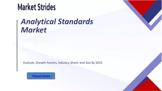 The Global Analytical Standards Market size is slated to grow substantially at