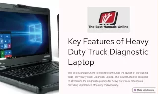 Heavy Duty Truck Diagnostic Laptop