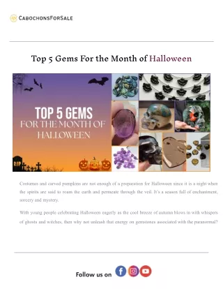 Top 5 Gems For the Month of Halloween.docx