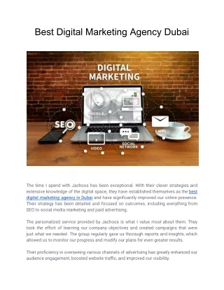 Best Digital Marketing Agency Dubai
