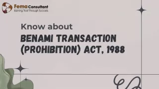 Know About The Benami Transaction (Prohibition) Act, 1988