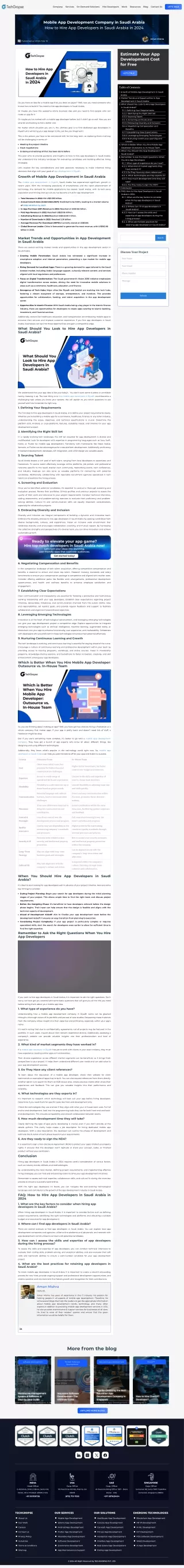 How to Hire App Developers in Saudi Arabia in 2024