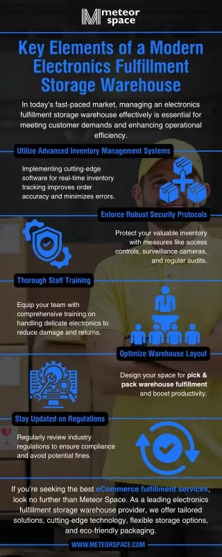 Key Elements of a Modern Electronics Fulfillment Storage Warehouse