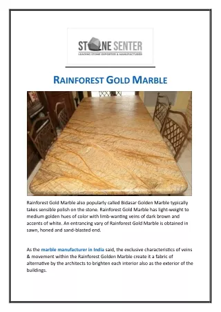 Rainforest Gold Marble