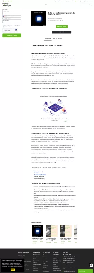 Global Atomic Emission Spectrometer Market Forecast 2024-2030