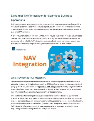 Dynamics NAV Integration for Seamless Business Operations