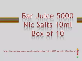 Bar Juice 5000 Nic Salts