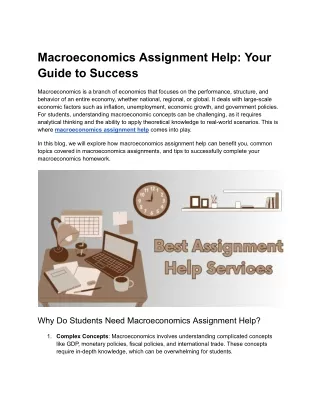 Macroeconomics Assignment Help_ Your Guide to Success
