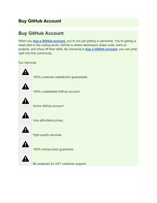 Buy GitHub Account