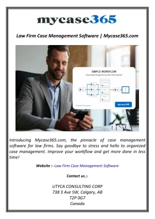 Law Firm Case Management Software  Mycase365.com