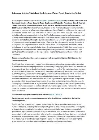 Cybersecurity in the Middle East: Key Drivers and Future Trends Shaping the Mark
