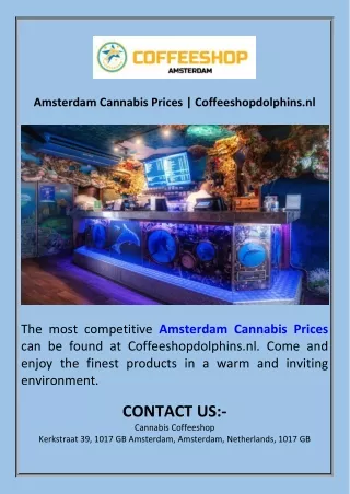 Amsterdam Cannabis Prices  Coffeeshopdolphins.nl