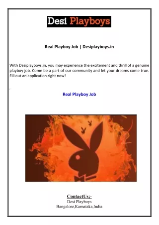 Real Playboy Job Desiplayboys.in