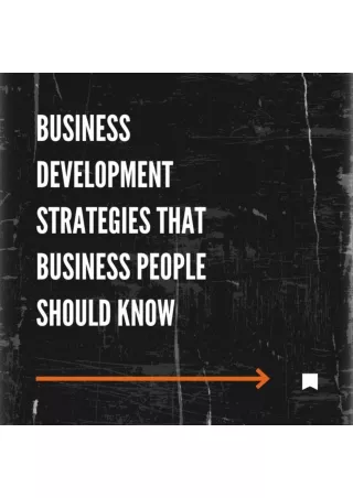 Business Development Strategies
